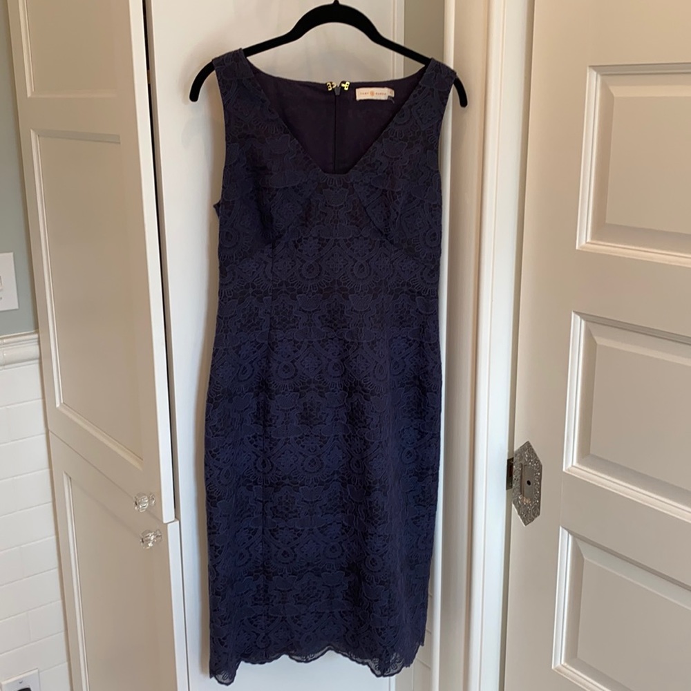 Tory Burch Navy Lace sheath dress